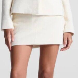 NEW with tags! A.L.C. Cream Wool Mini Skirt Women's Size 12 Fully Lined